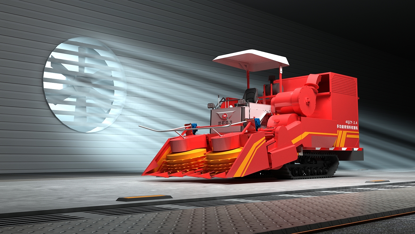 three-dimensional animation，3dmax，agricultural machinery，Silage，Harvester，