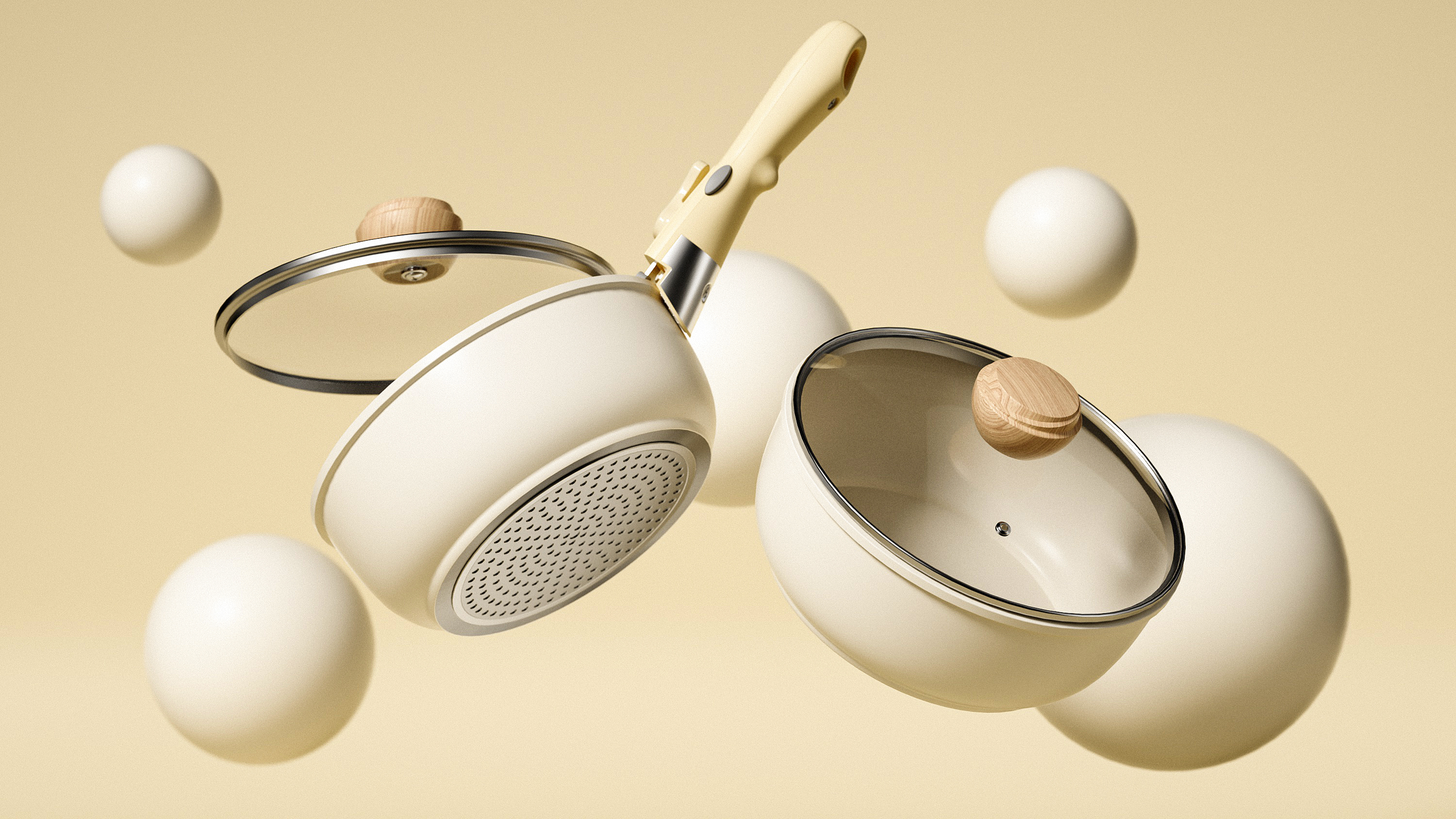 Wok, fashion, illustration, exquisite jade，