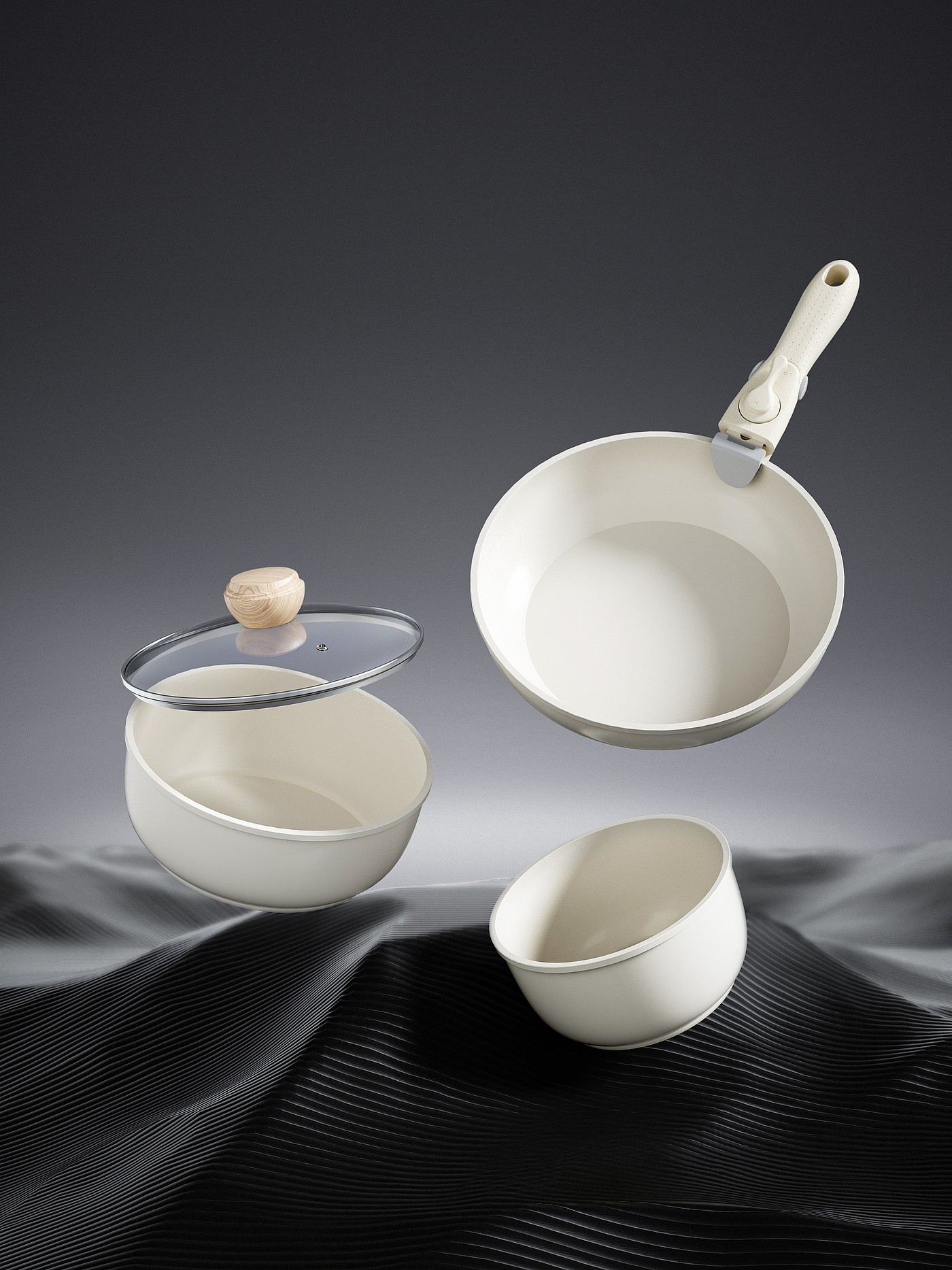 Wok, fashion, illustration, exquisite jade，
