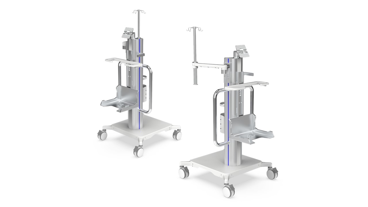 Cart design，Medical Application Solutions，OR & ICU Application Environment Solution，Supporting equipment design，