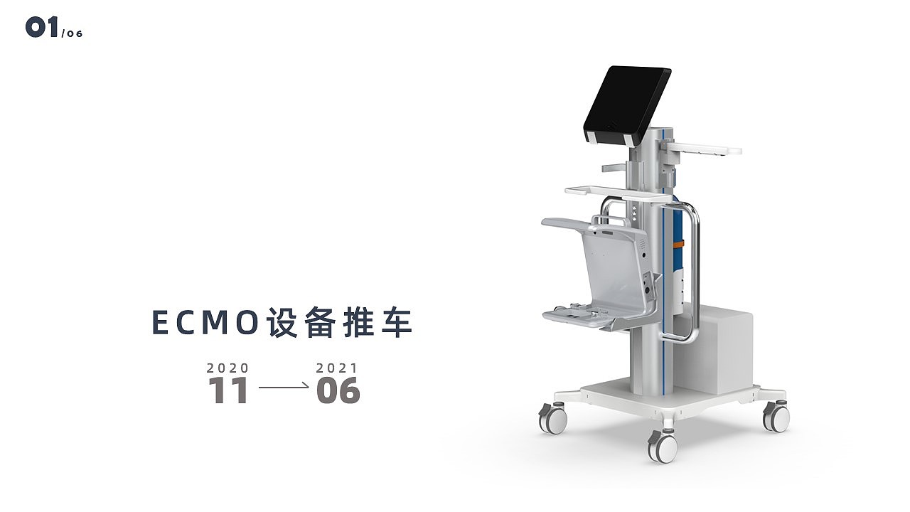 Cart design，Medical Application Solutions，OR & ICU Application Environment Solution，Supporting equipment design，