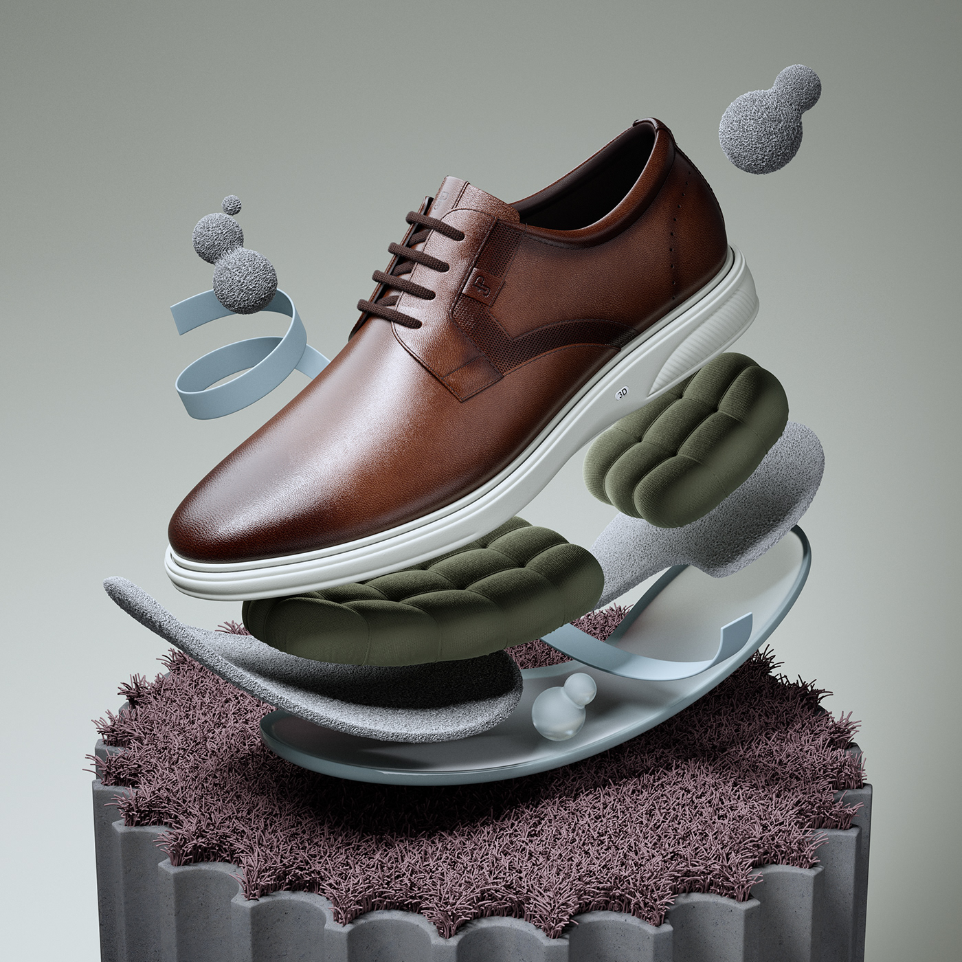 shoes，originality，leather shoes，3D modeling，