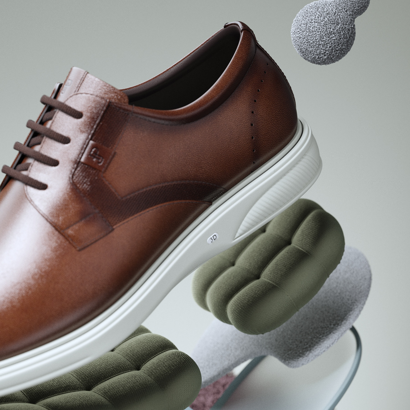 shoes，originality，leather shoes，3D modeling，