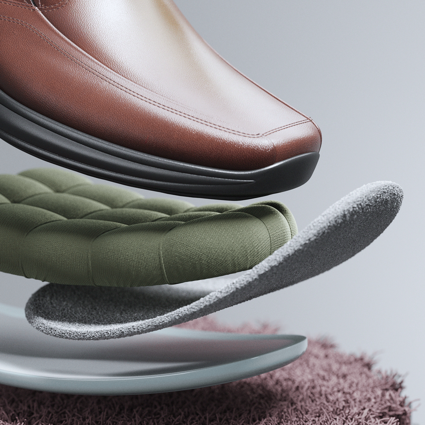 shoes，originality，leather shoes，3D modeling，