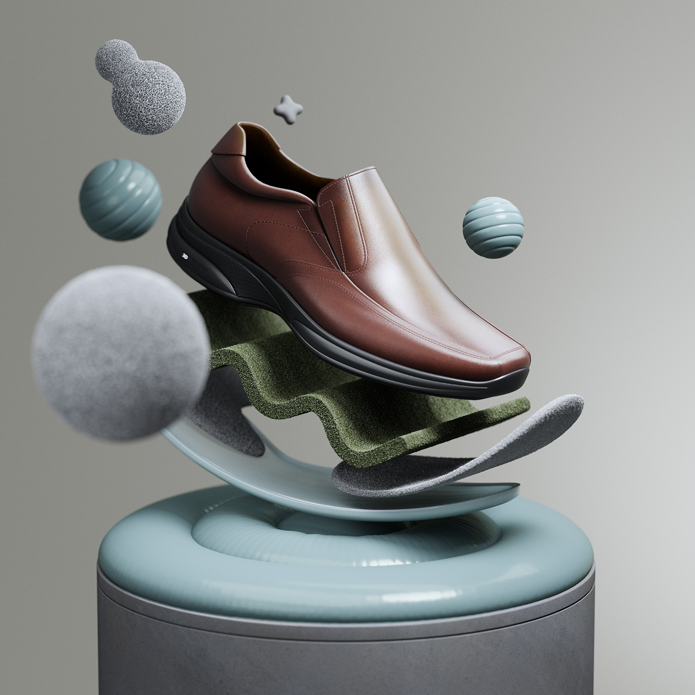 shoes，originality，leather shoes，3D modeling，
