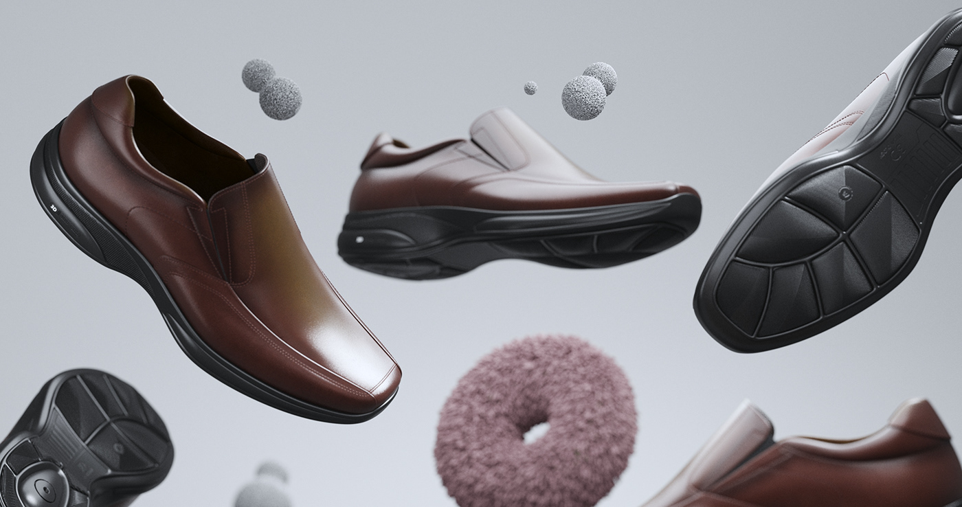 shoes，originality，leather shoes，3D modeling，