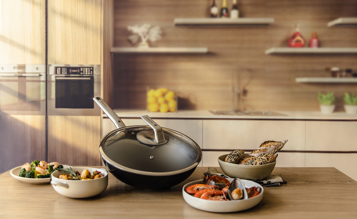 Wok design, non-stick pan design，