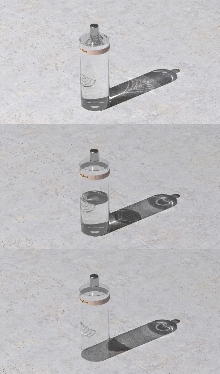 The wine bottle，packing design，Caustics，flower，