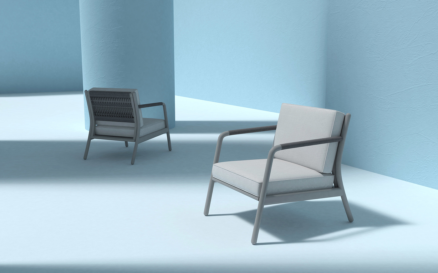 furniture design ，sofa，outdoor，Leisure chair，courtyard，