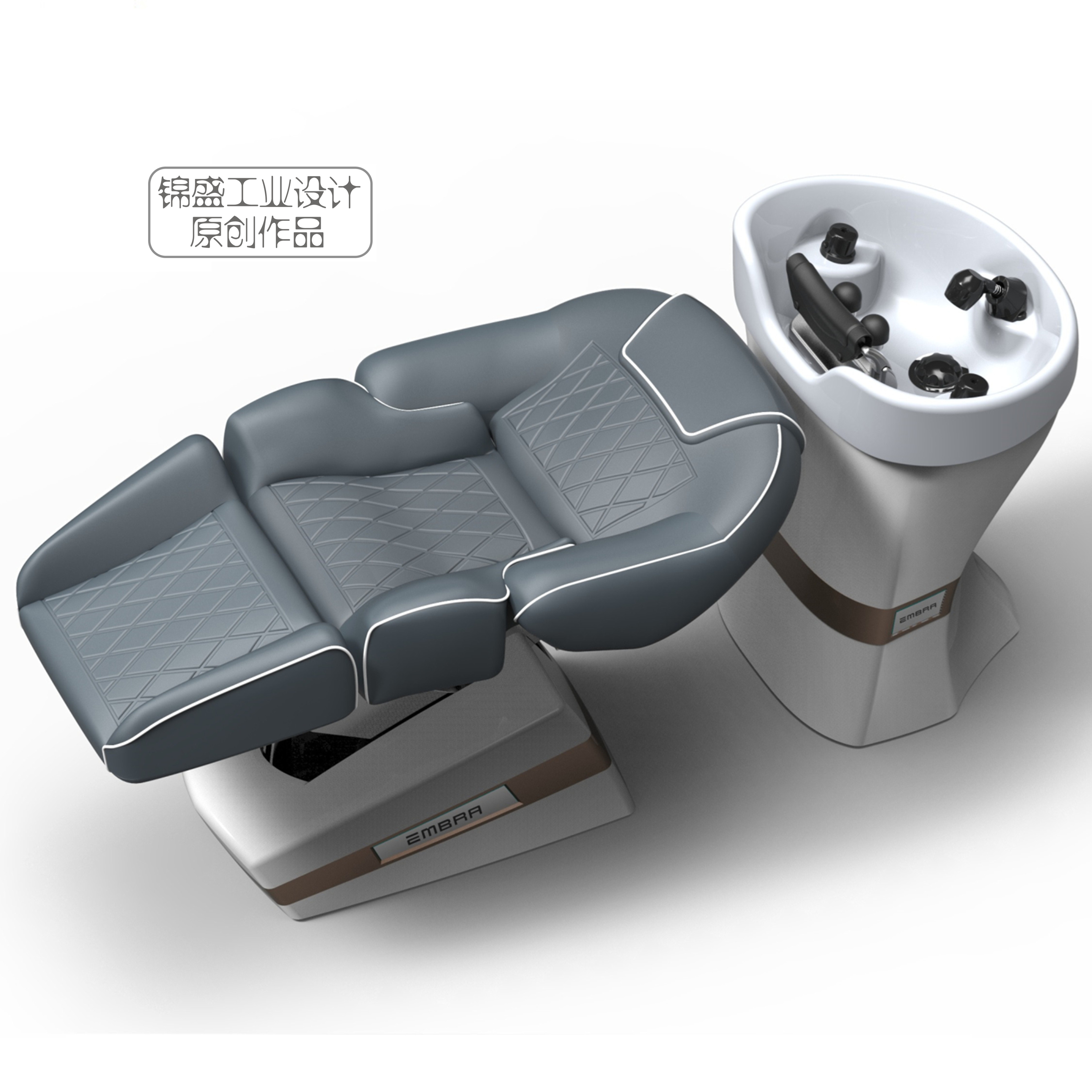 Shampoo bed, barber chair, equipment design，
