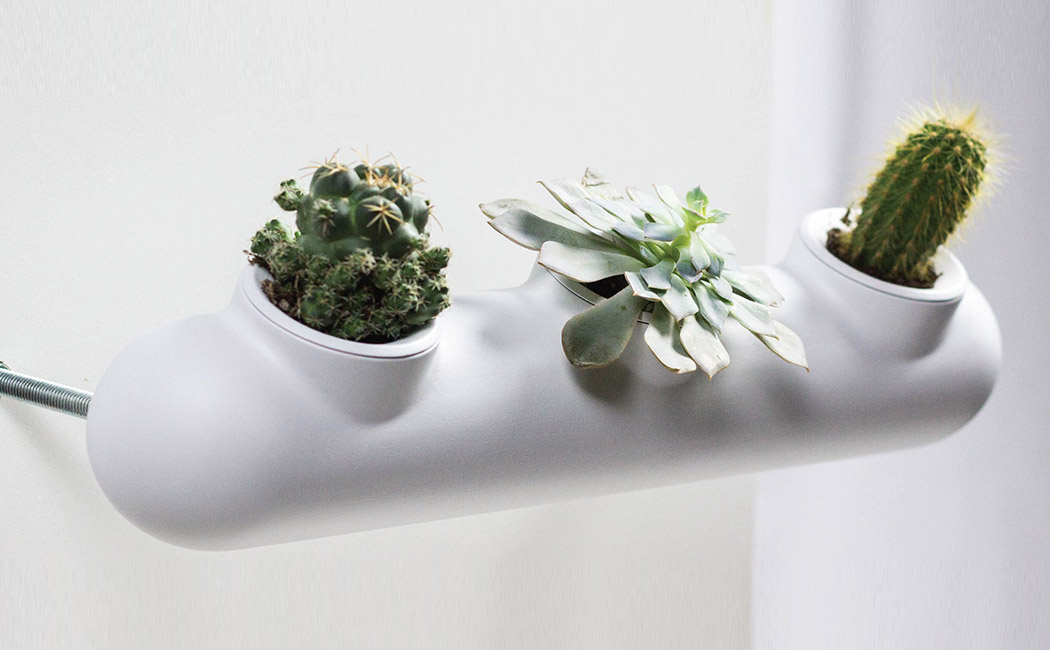 Gavin Rea，Capsule flowerpot，removable，white，