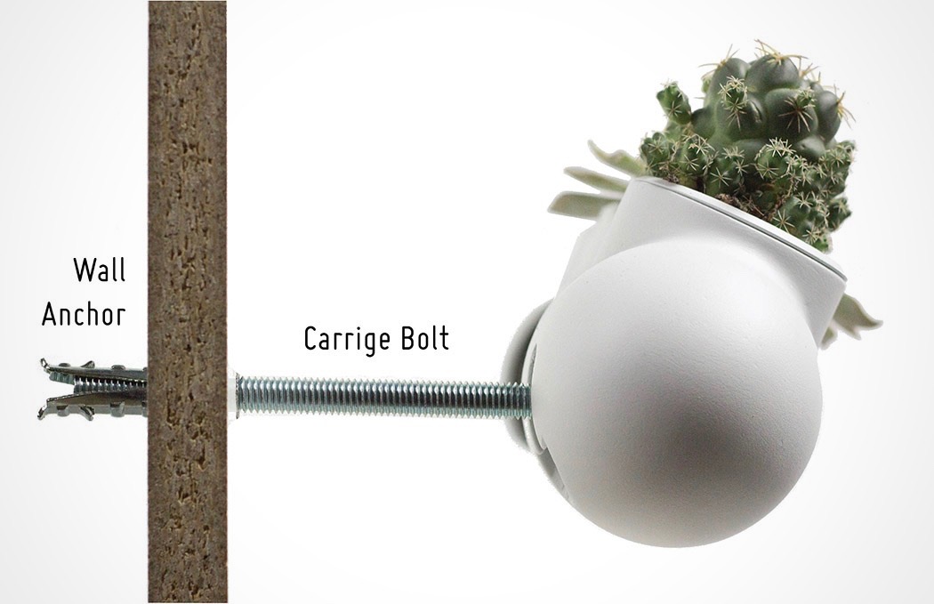 Gavin Rea，Capsule flowerpot，removable，white，