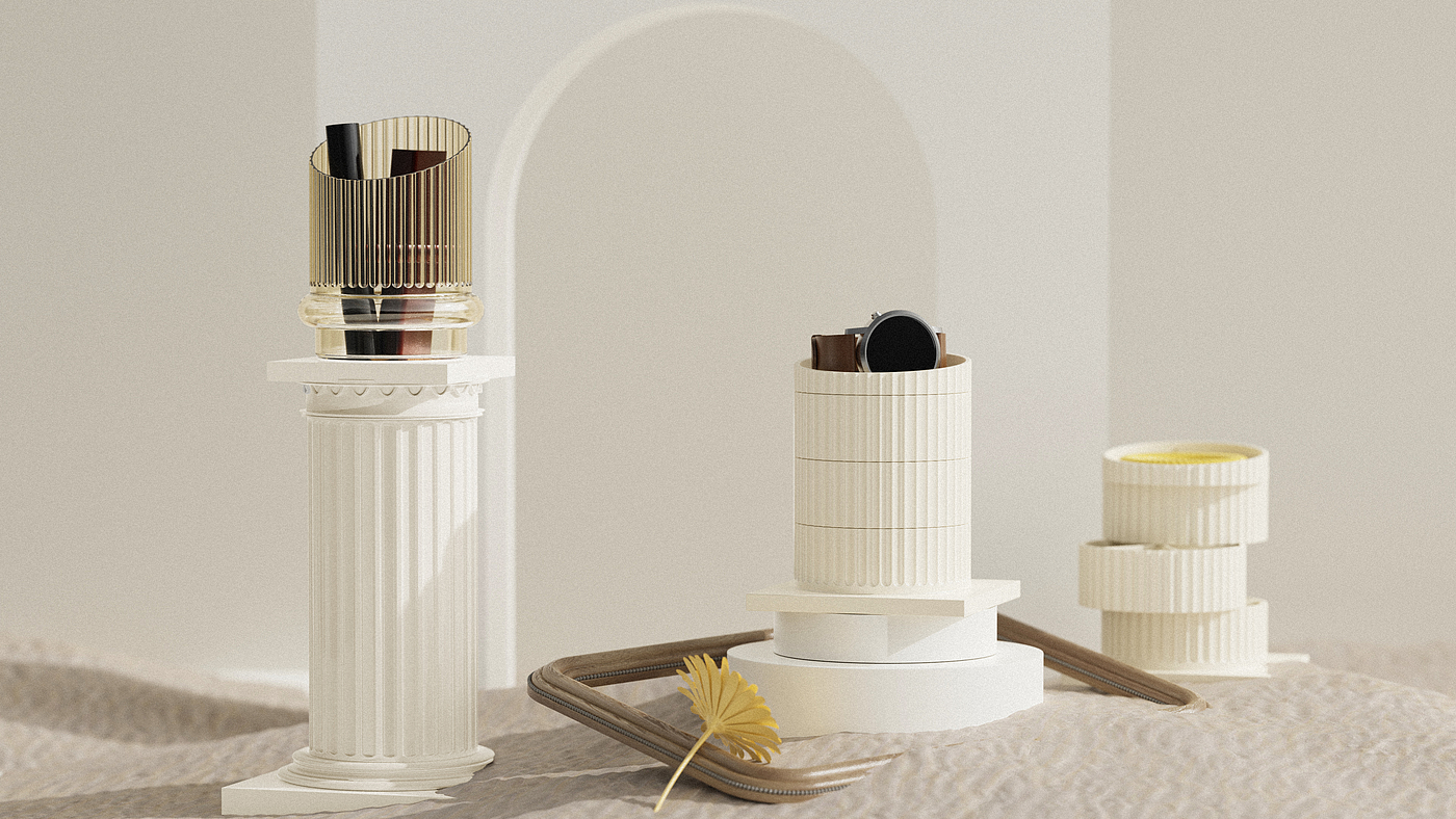 Receive，Roman column，texture，natural，romantic，Simplicity，product design，