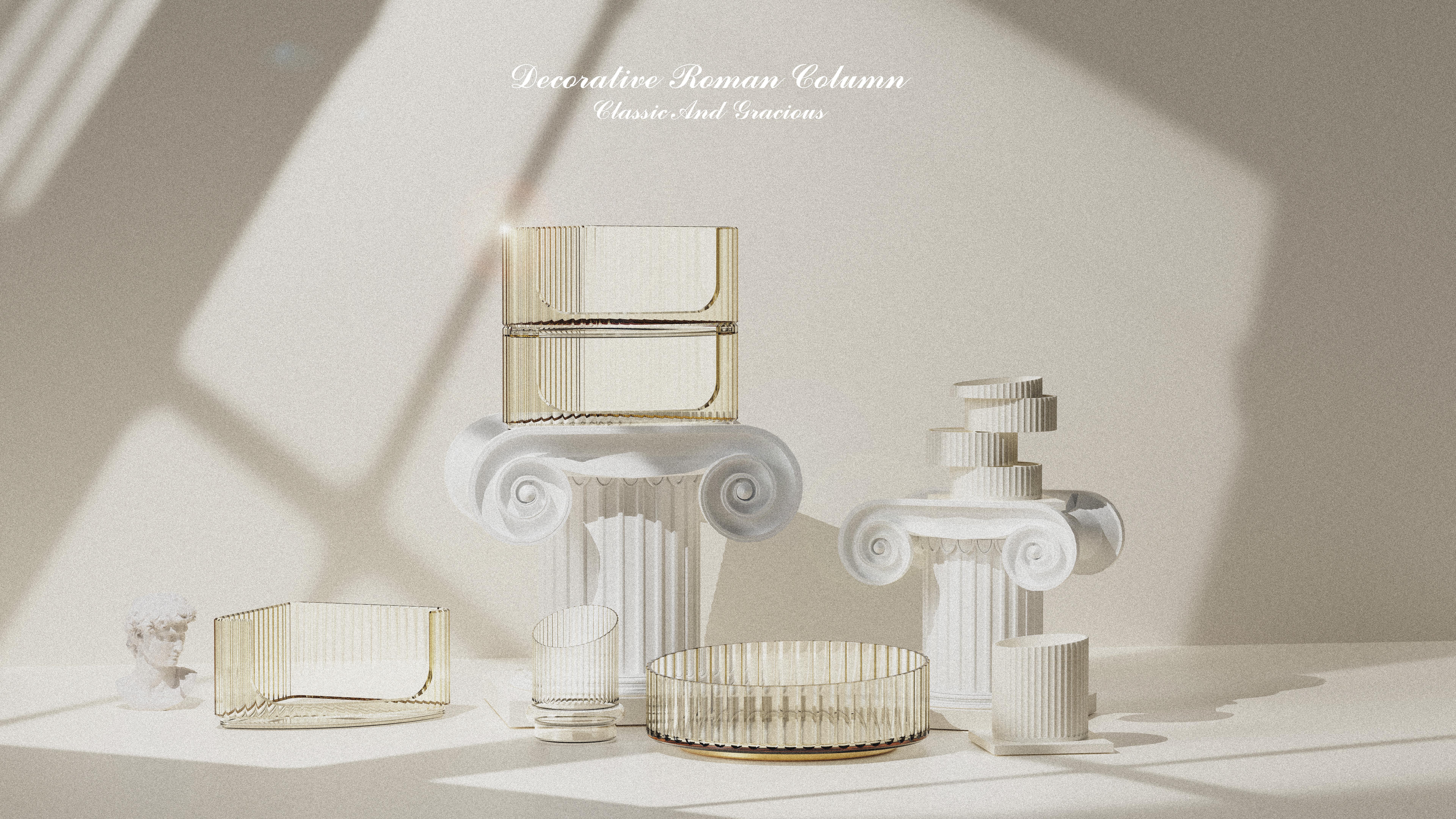 Receive，Roman column，texture，natural，romantic，Simplicity，product design，