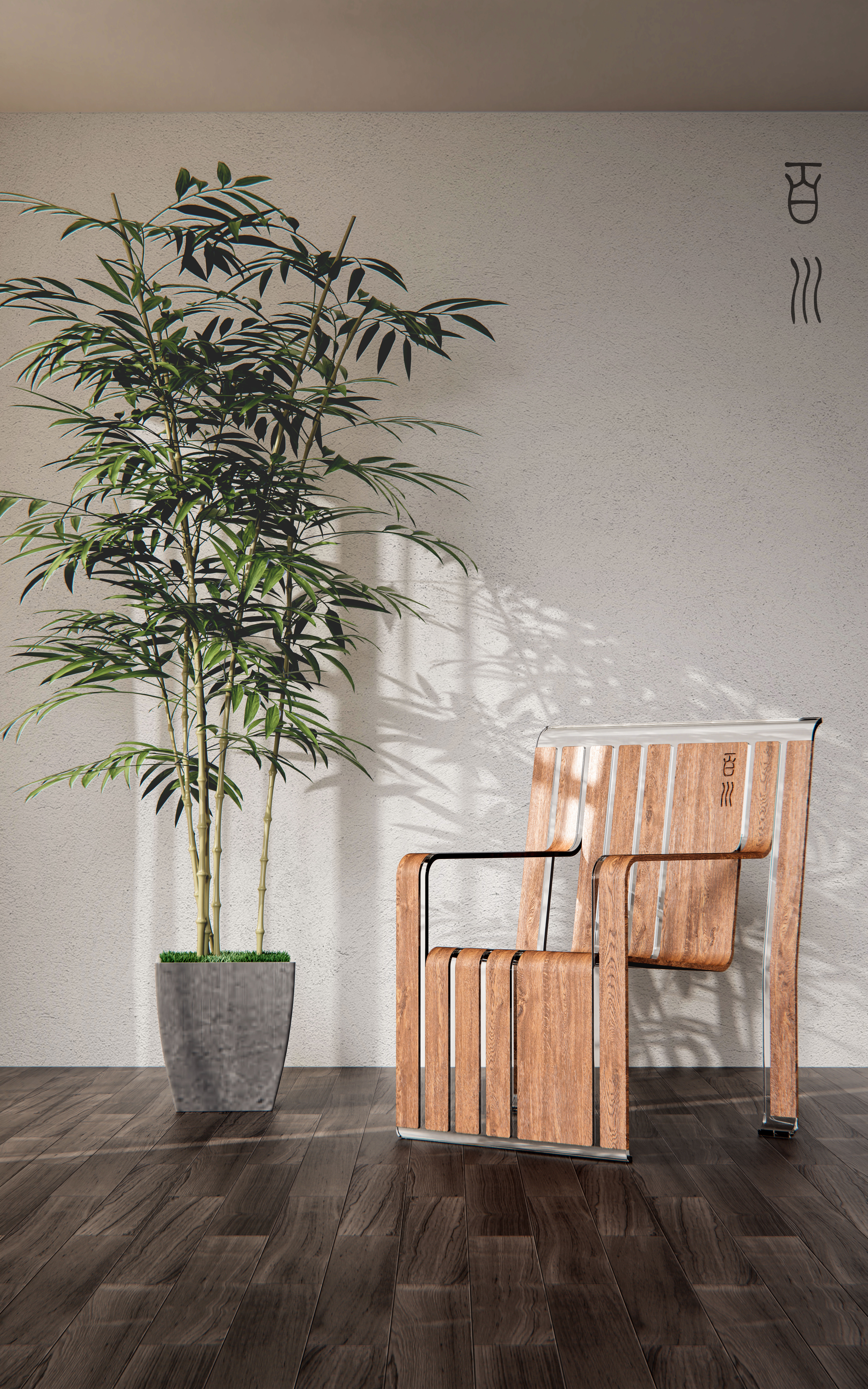 chair，wood，Acrylic，conceptual design，