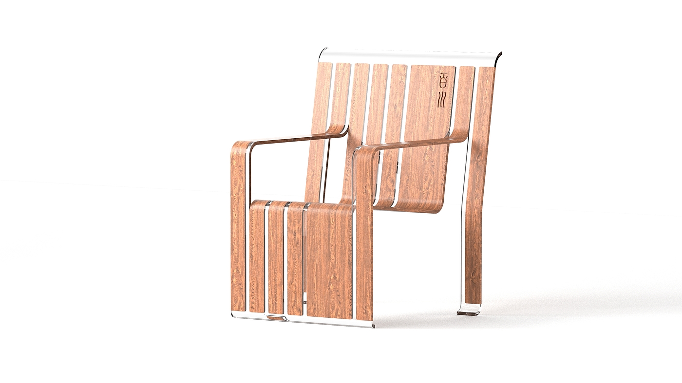chair，wood，Acrylic，conceptual design，