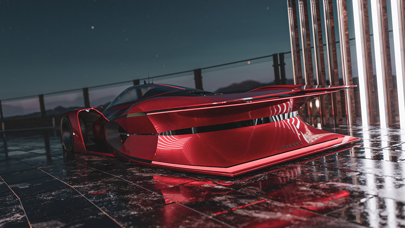 automobile，3d，Render，Ferrari，