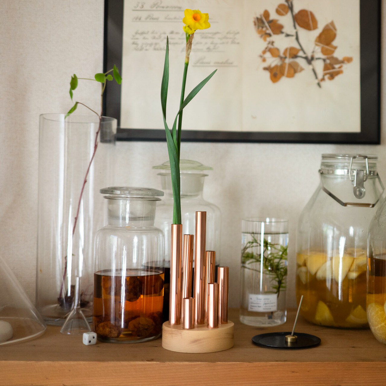 vase，Copper tube，flower arrangement，