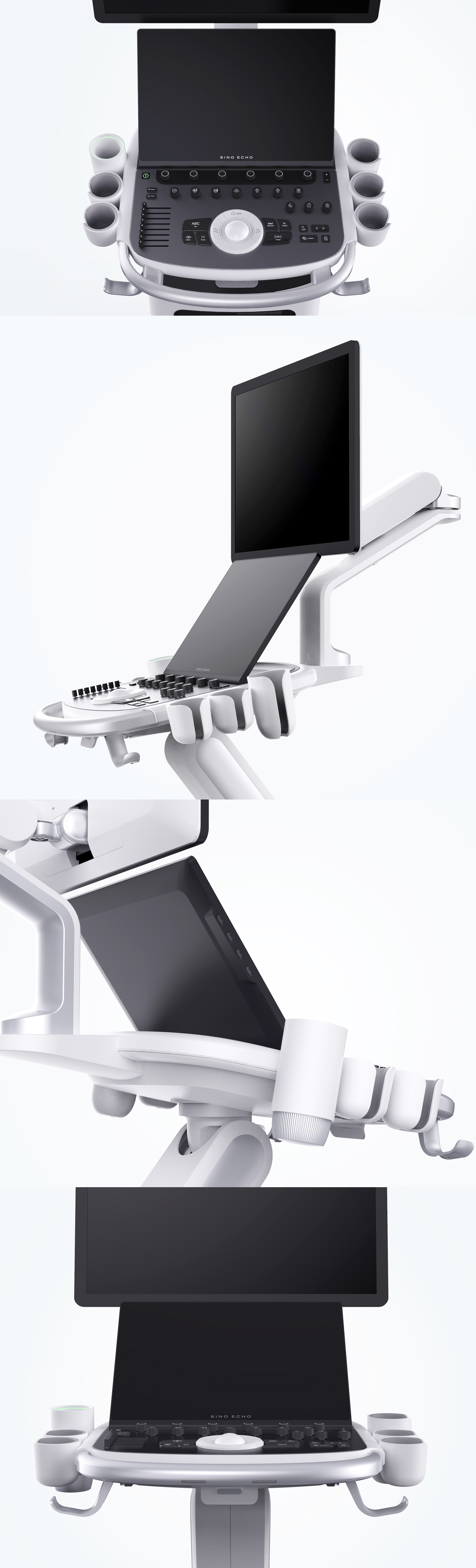 Asymmetric design，Medical products，user friendly design，medical apparatus and instruments，color ultrasound machine，Medical equipment，Warm technology，