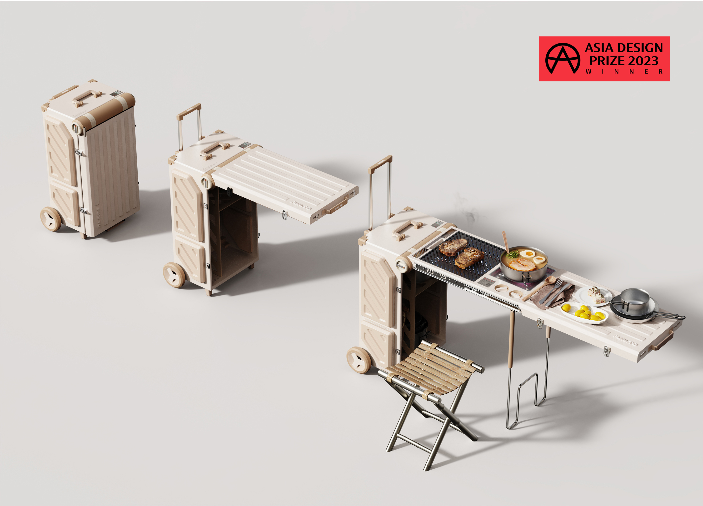 Portable，outdoors，barbecue，Barbecue box，Appearance design，