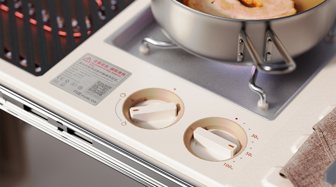 Portable，outdoors，barbecue，Barbecue box，Appearance design，