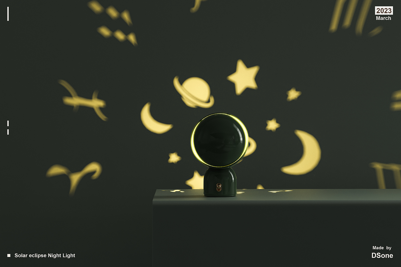 solar eclipse，Night light，starry sky projection，Retro，