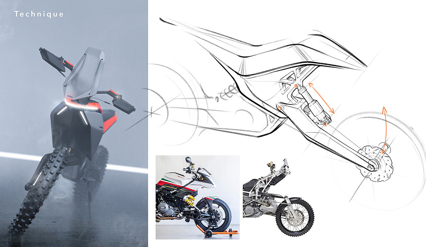 交通工具，摩托车，ktm，概念设计，