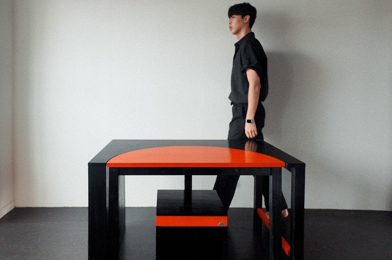 Side table，rotate，desk，table，Appearance design，