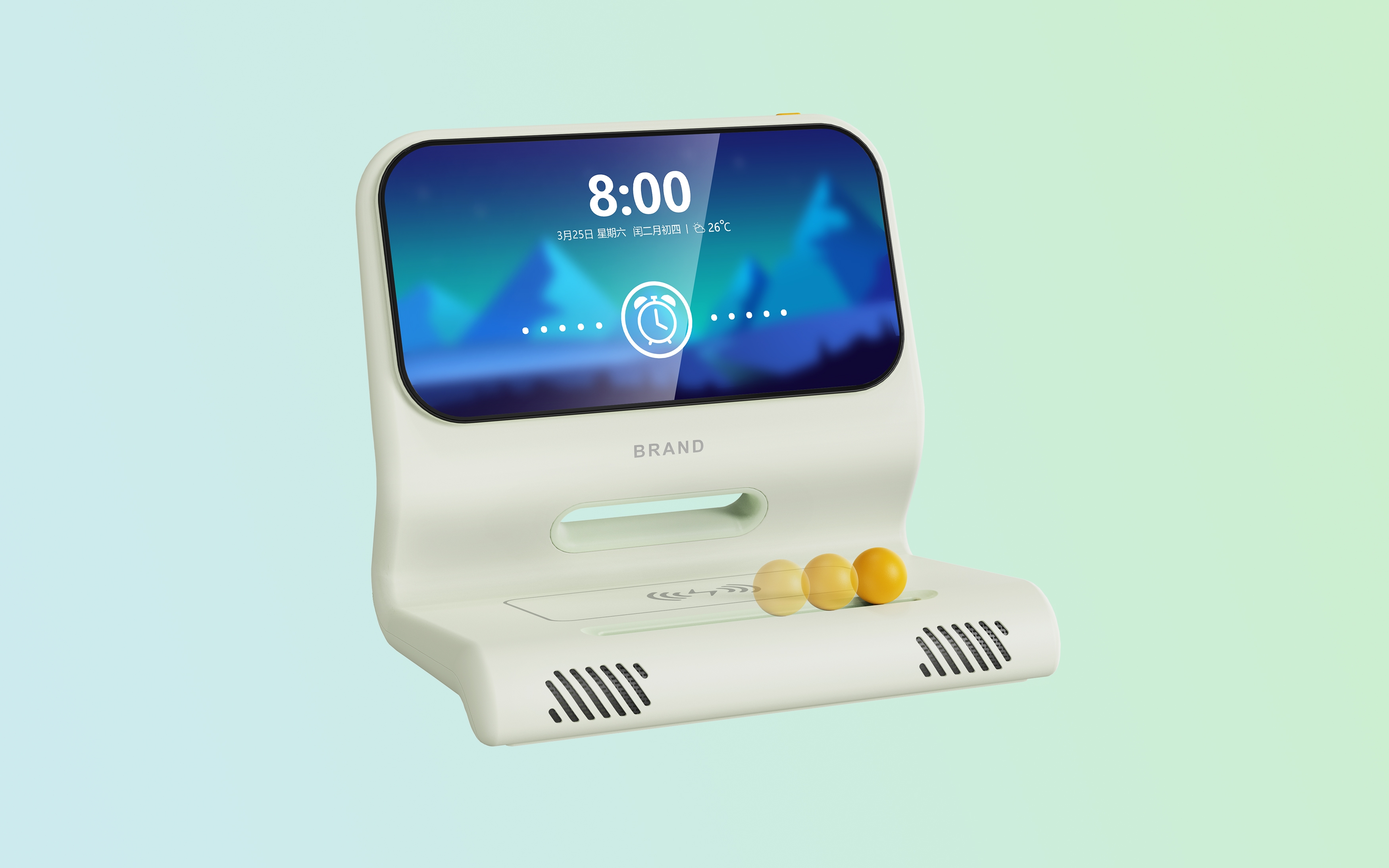 Alarm clock design，Wireless charging，Sleeping aids products，