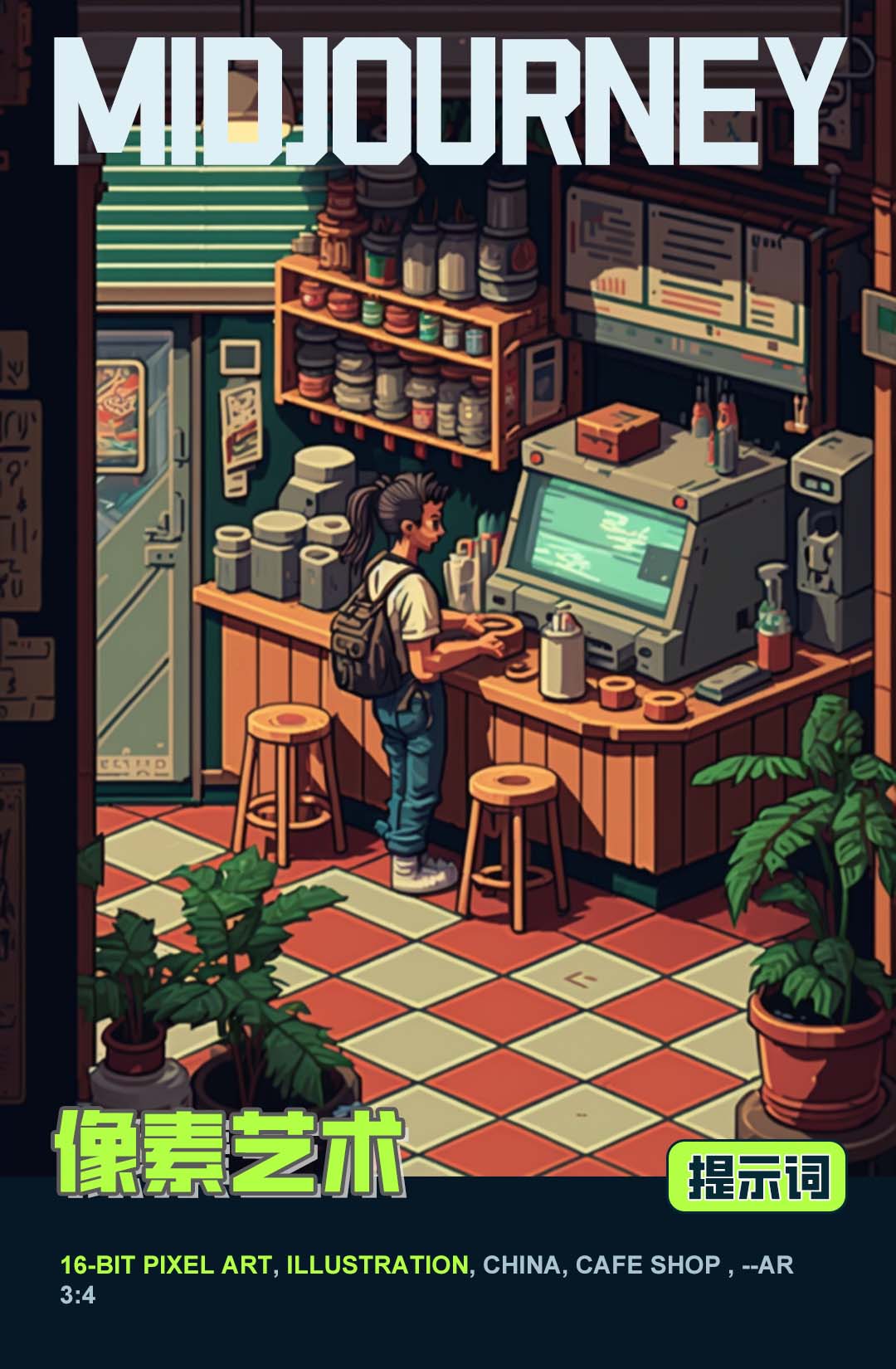 midjourney，ai，AI illustration，artificial intelligence，Pixel Art，