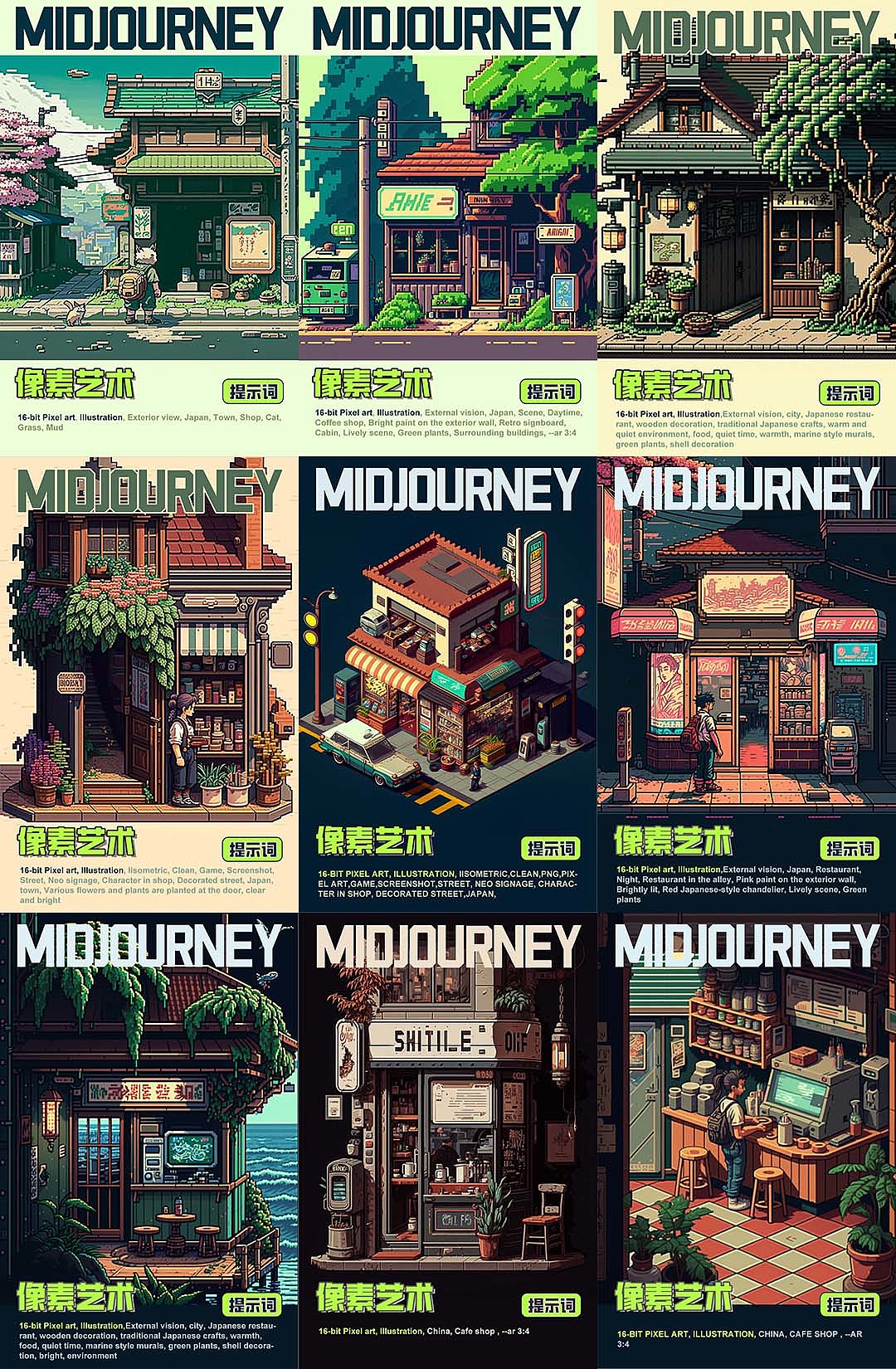 midjourney，ai，AI illustration，artificial intelligence，Pixel Art，