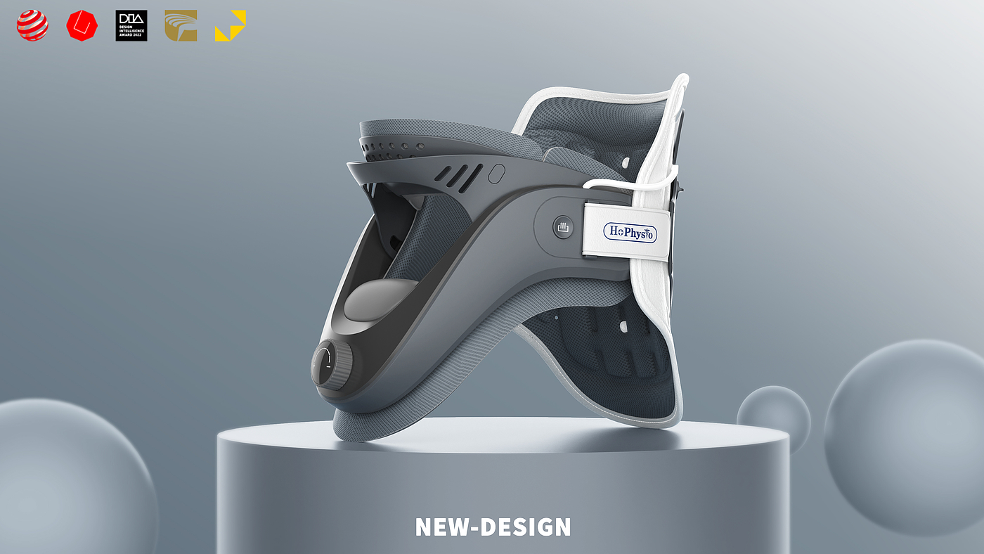 Wireless neck brace，cervical spondylopathy，Traditional Chinese Medicine Health Care，medical apparatus and instruments，Great health，industrial design，