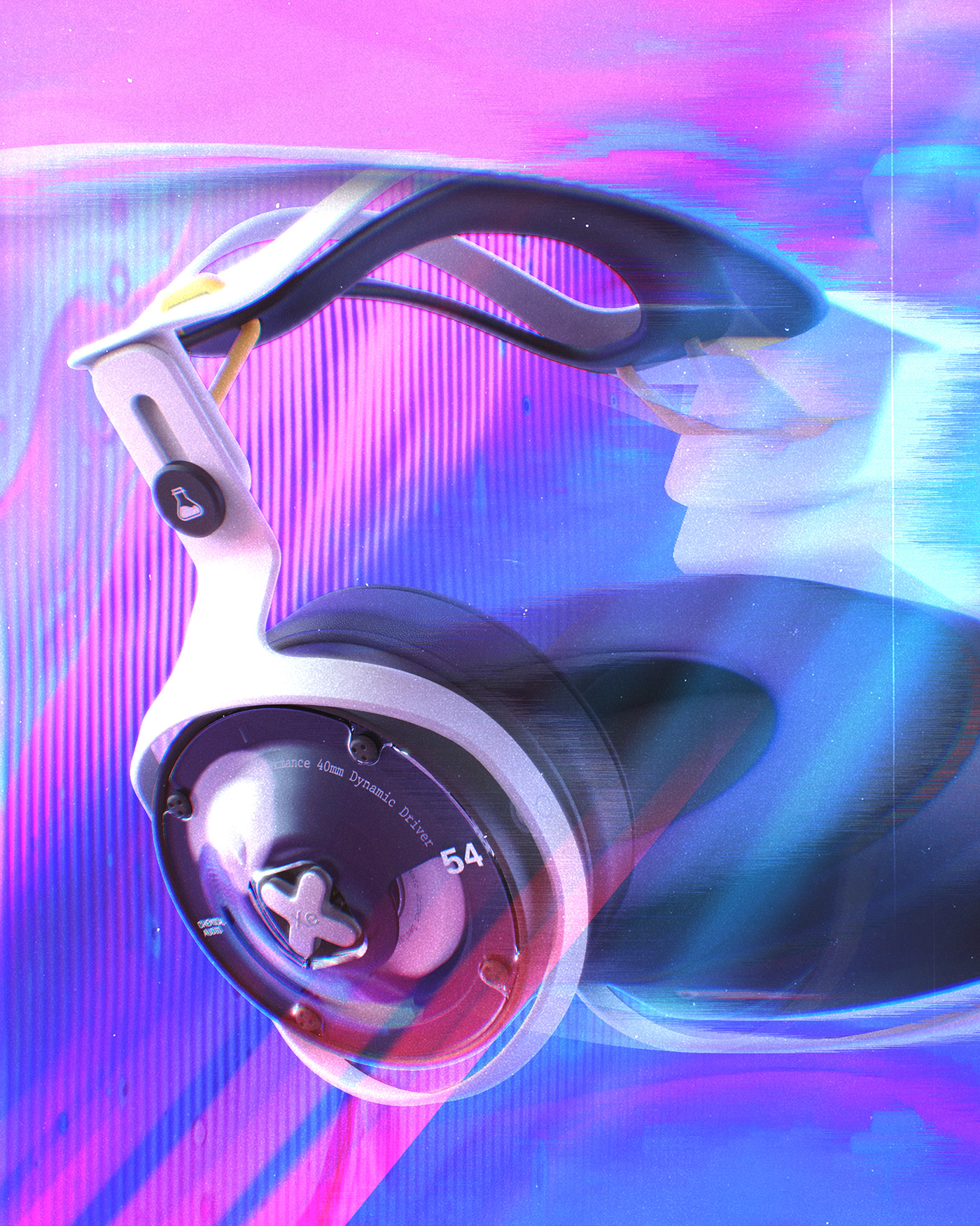 headset，Appearance design，product design，delicate，Chemical Audio，