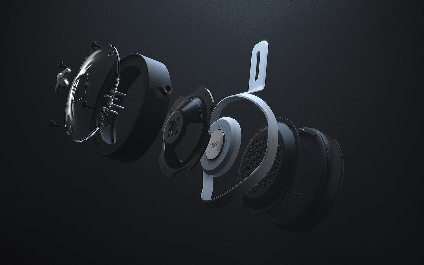 headset，Appearance design，product design，delicate，Chemical Audio，