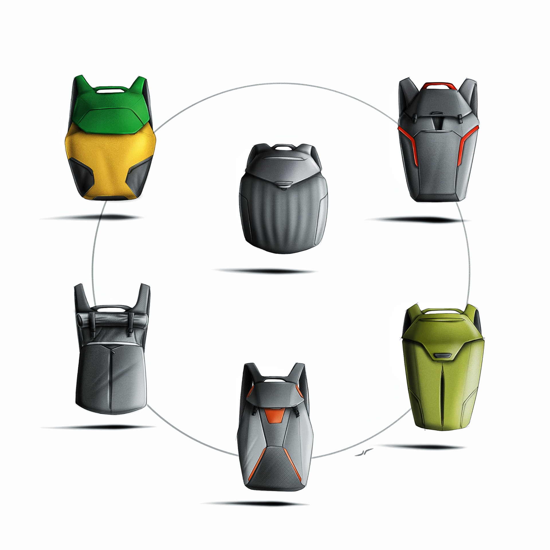 knapsack，conceptual design，originality，Outdoor equipment，