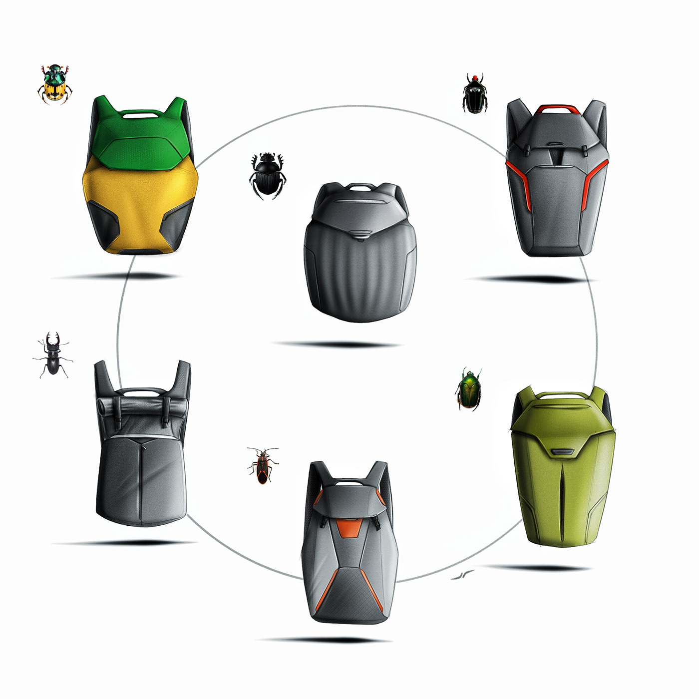 knapsack，conceptual design，originality，Outdoor equipment，