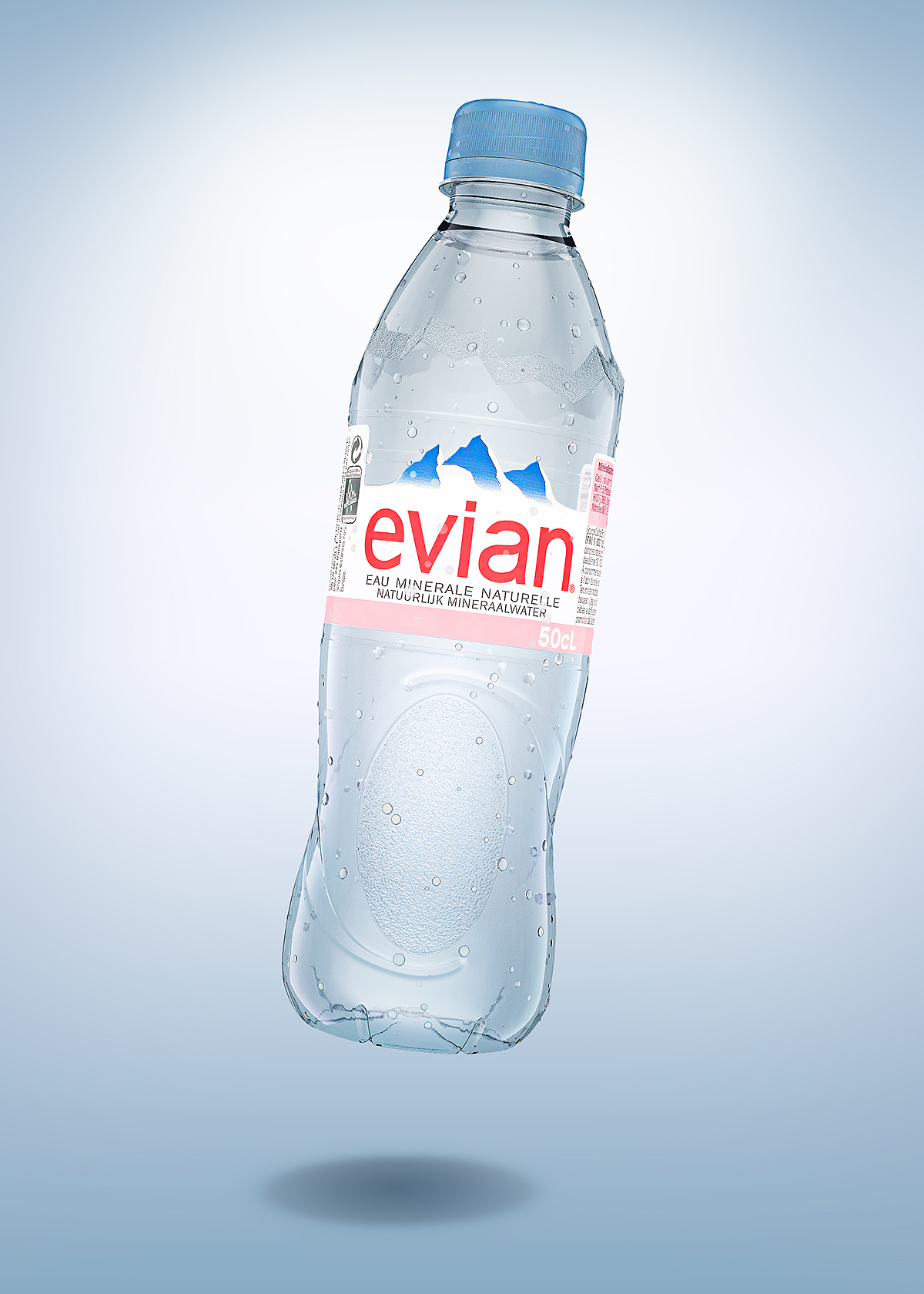 Evian，mineral water，bottle，