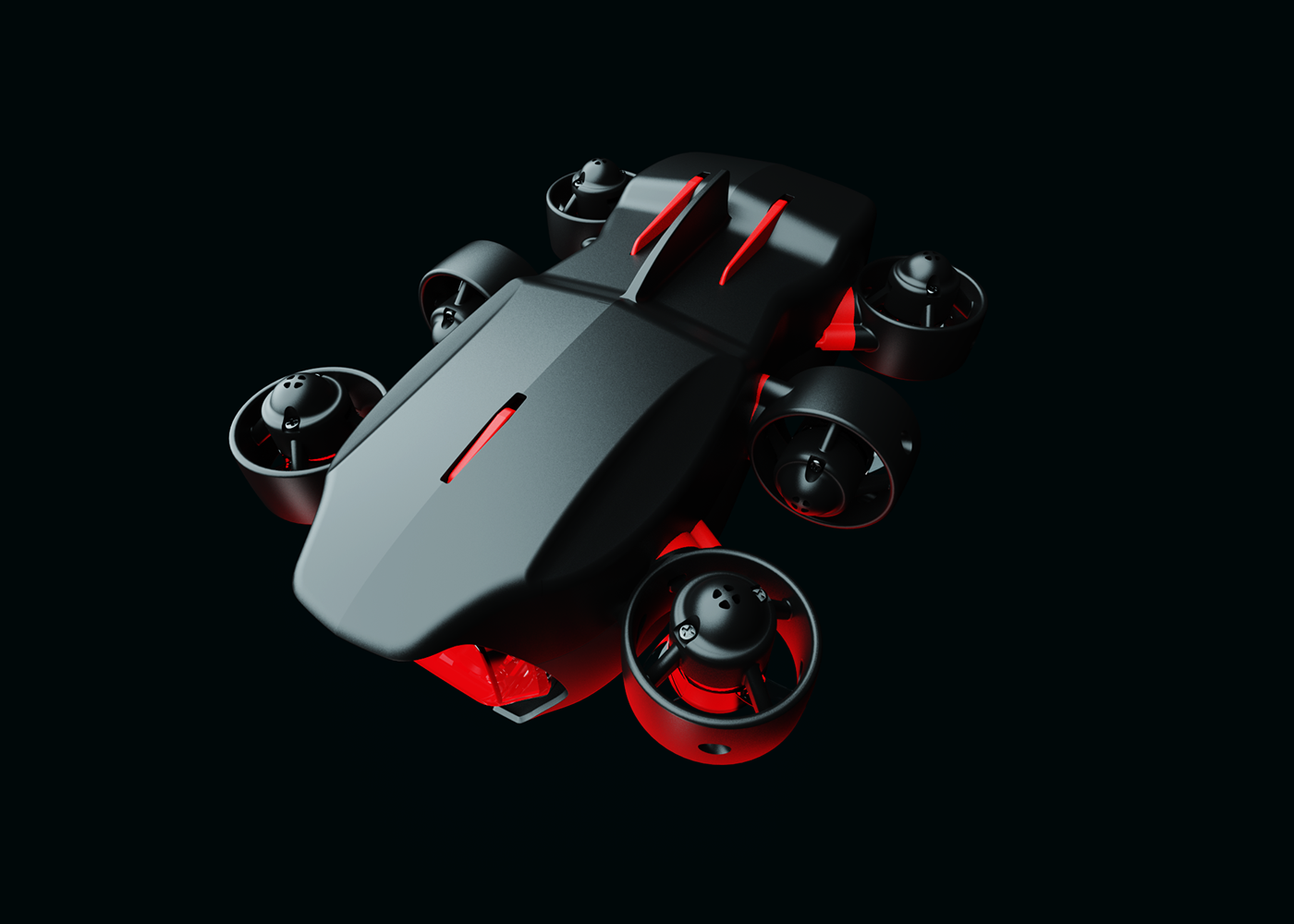 unmanned submarine，Underwater UAV，shark，Digital，