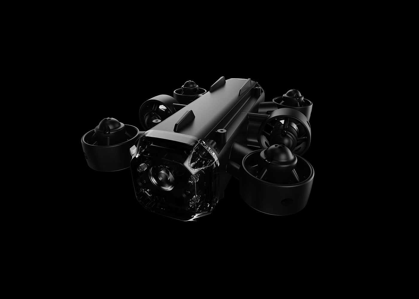 unmanned submarine，Underwater UAV，shark，Digital，