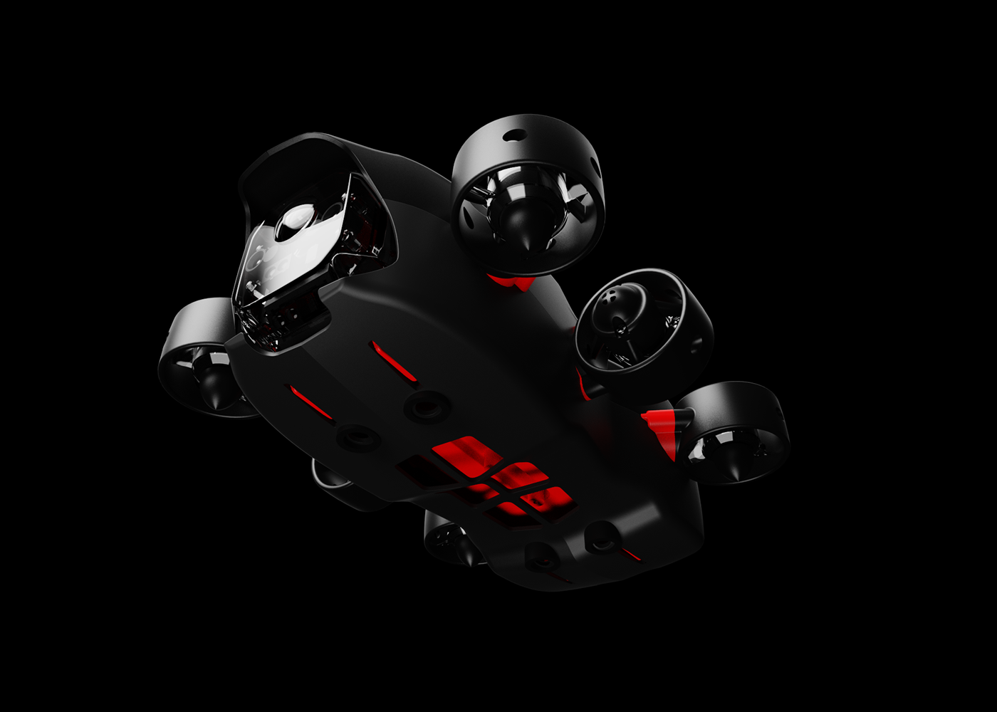 unmanned submarine，Underwater UAV，shark，Digital，