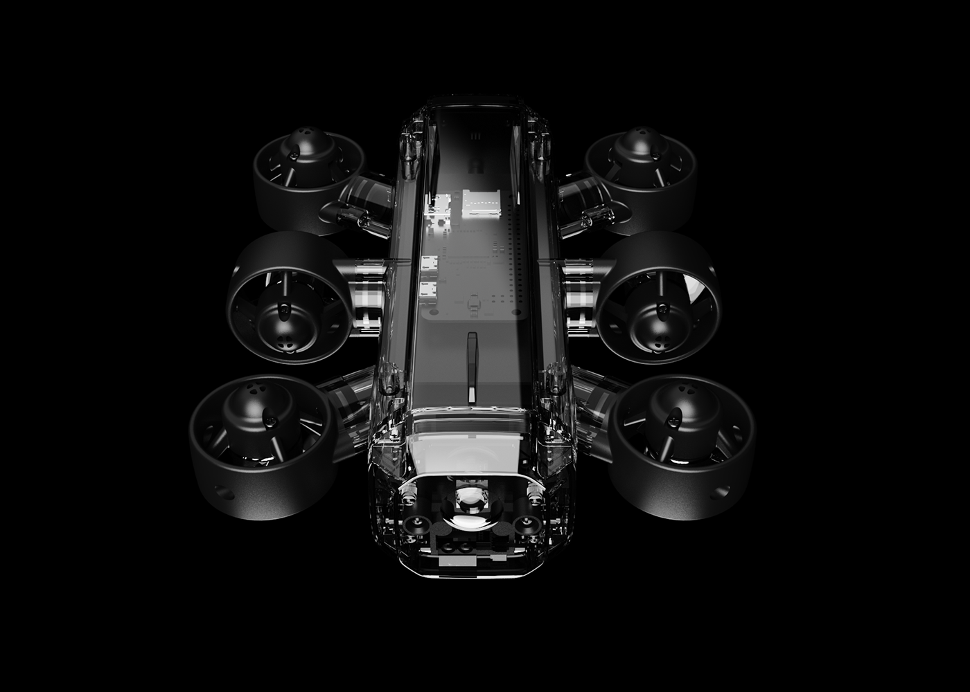 unmanned submarine，Underwater UAV，shark，Digital，