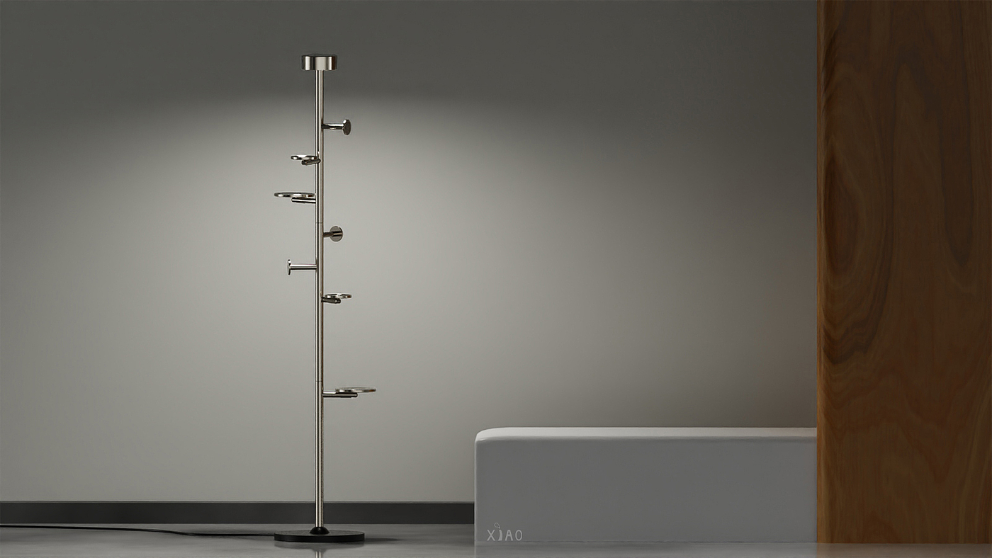 Shelf, floor lamp，