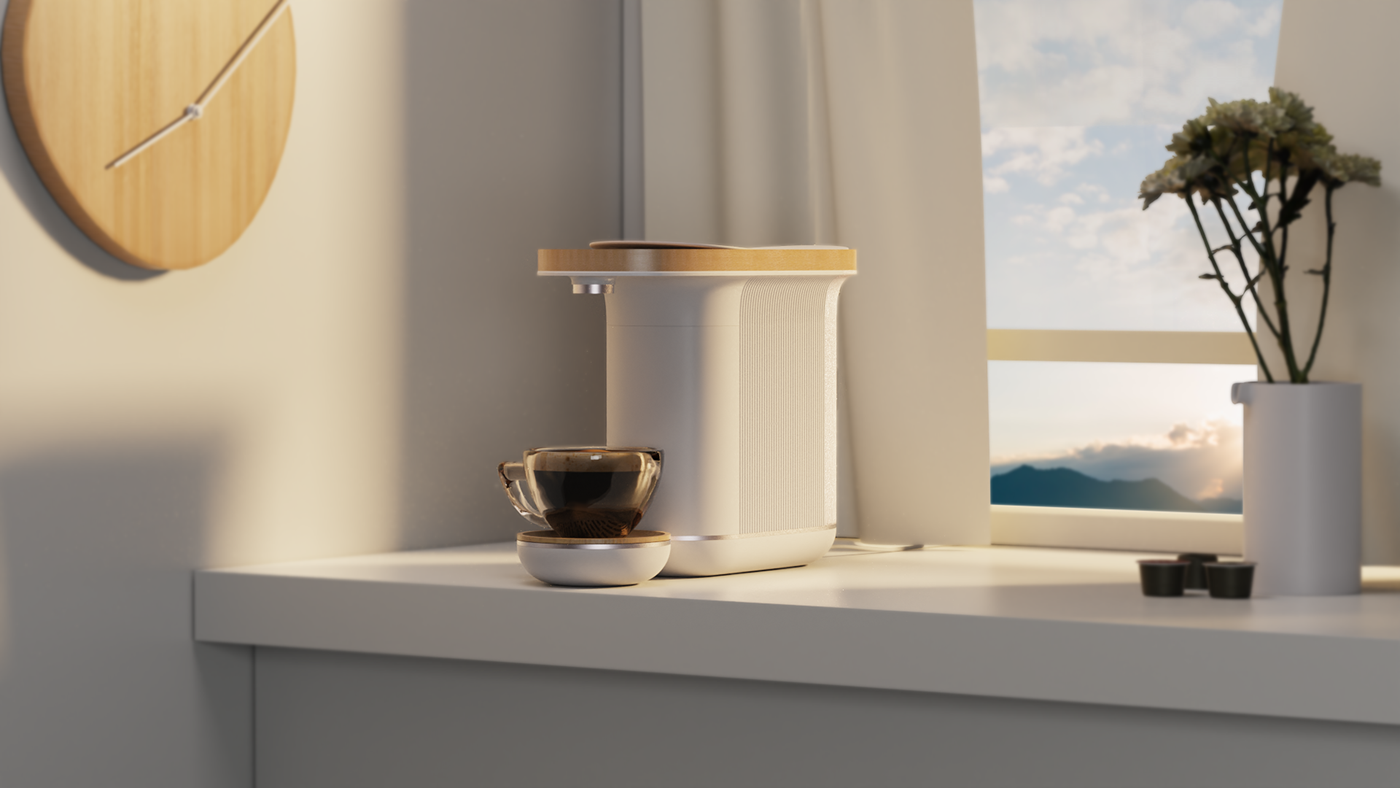 Coffee machine，Appearance design，product design，delicate，lungo，