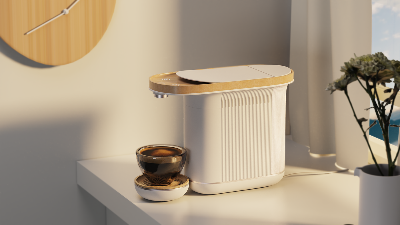 Coffee machine，Appearance design，product design，delicate，lungo，