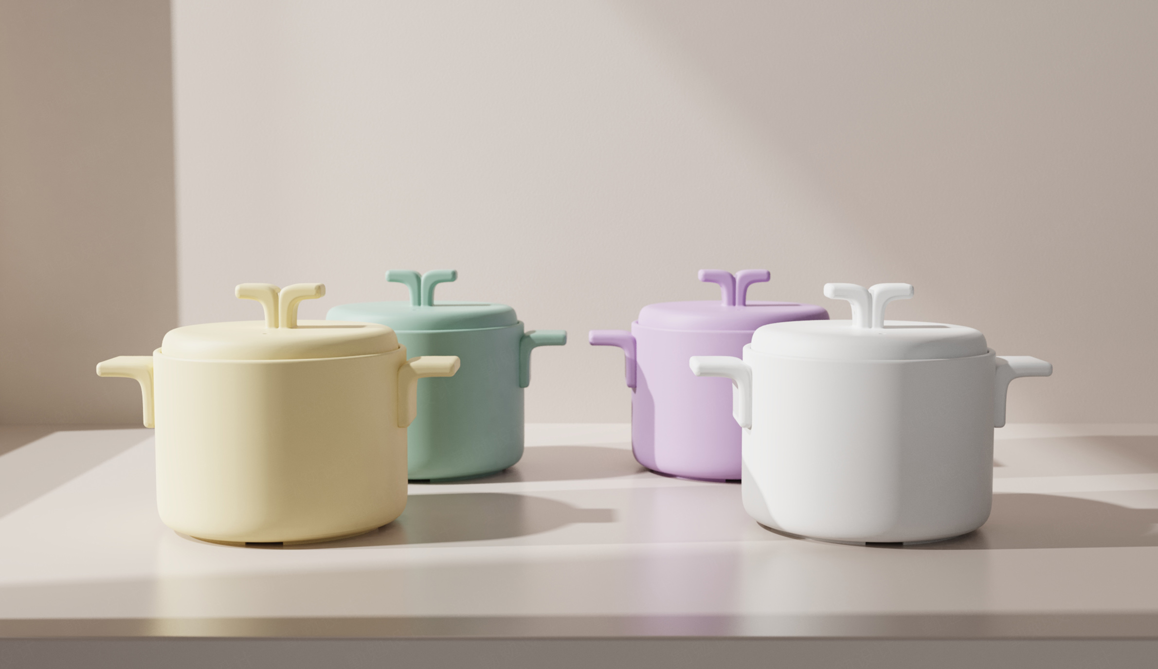 Casserole，ceramics，Kitchen supplies，Simple style，Cream，diligent，