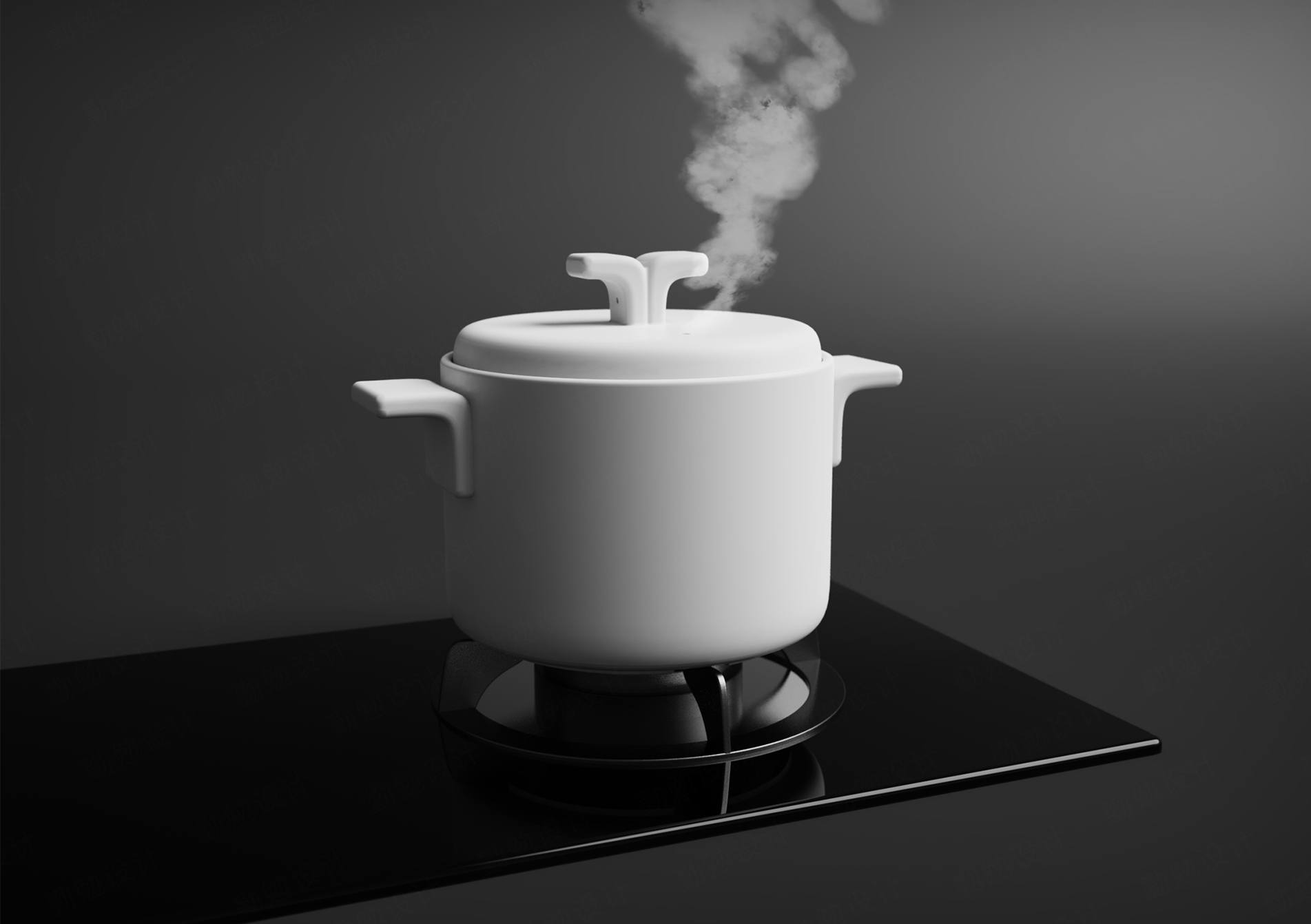 Casserole，ceramics，Kitchen supplies，Simple style，Cream，diligent，