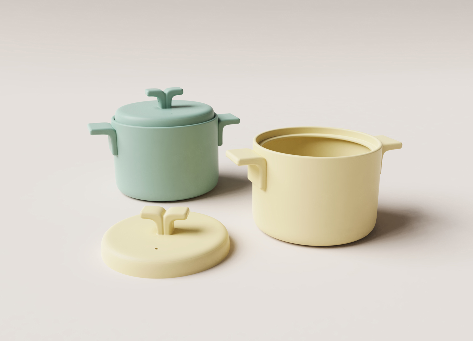 Casserole，ceramics，Kitchen supplies，Simple style，Cream，diligent，