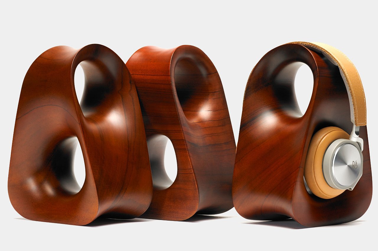 Earphone bracket，wooden ，Appearance design，delicate，Figure EIGHT，