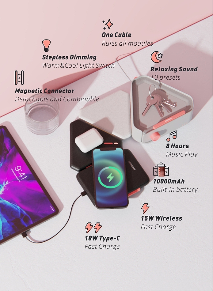 Product planning，product design，Product vision，Product landing，Product shooting，Video shooting，loudspeaker box，Night light，