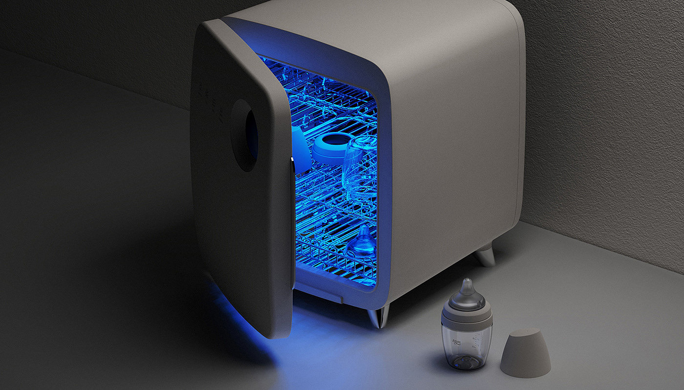 feeding bottle，Sterilizer，baby，ultraviolet rays，product design，